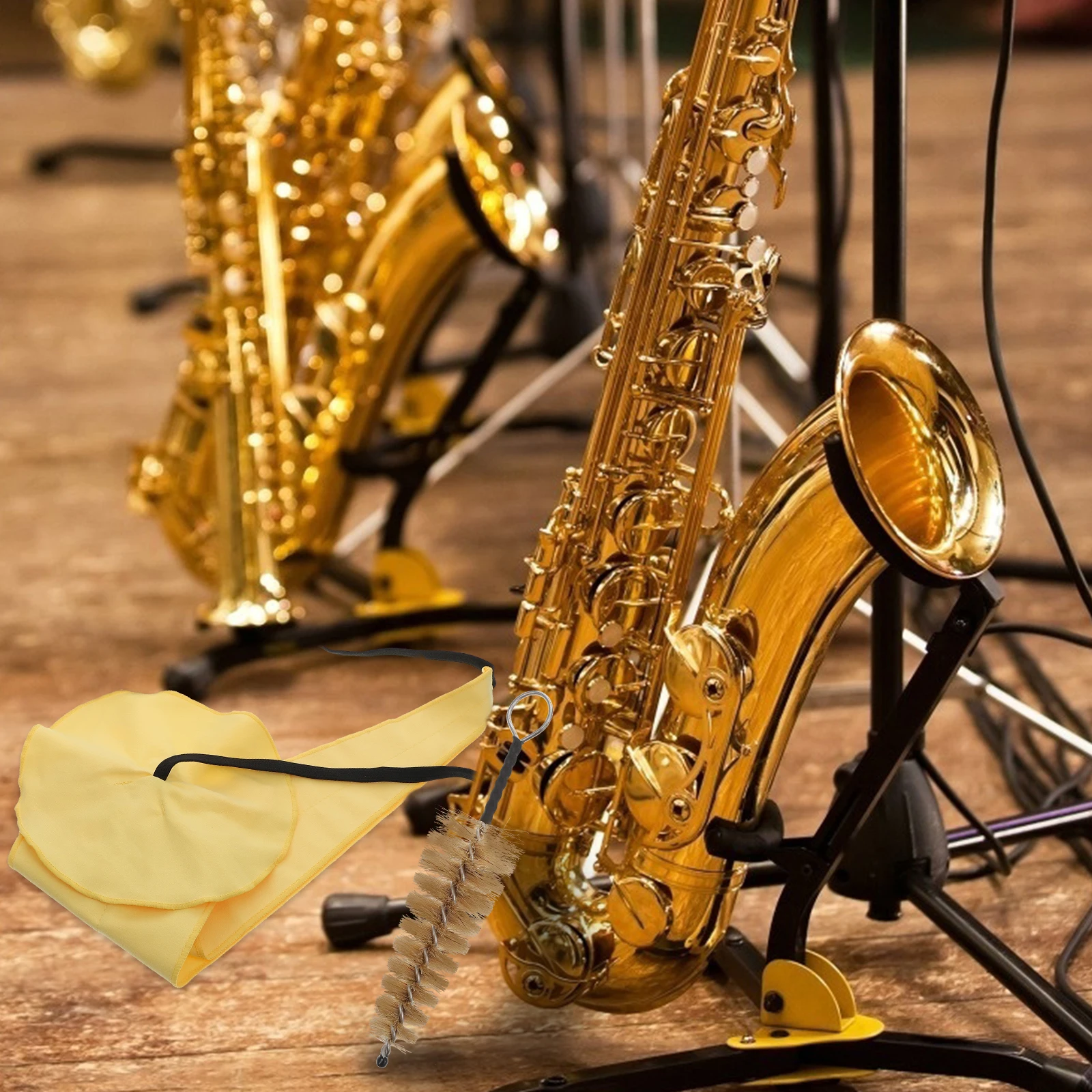 Saxophone Cleaning Sets Cloth Brush Yellow Color Reusable Durable Musical Instrument Supply Wipe Kit For Accessories
Saxophone Cleaning Sets Cloth Brush Yellow Color Reusable Durable Musical Instrument Supply Wipe Kit For Accessories