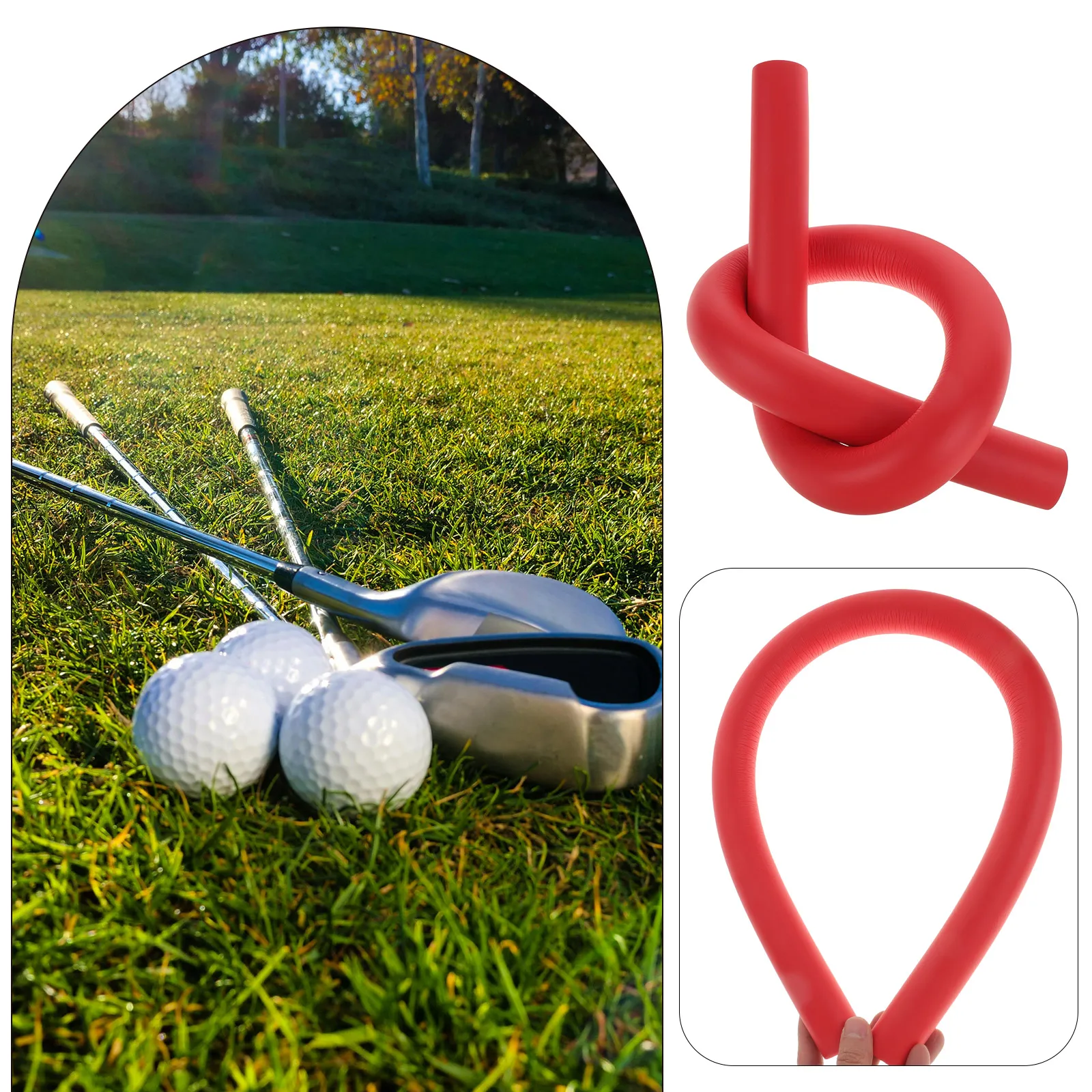 Red Golf Swing Practice Stick Portable Training Aid Exercise Rod Warm-Up Indoor Outdoor Use Soft Flexible Design Wrist Shoulder
Red Golf Swing Practice Stick Portable Training Aid Exercise Rod Warm-Up Indoor Outdoor Use Soft Flexible Design Wrist Shoulder