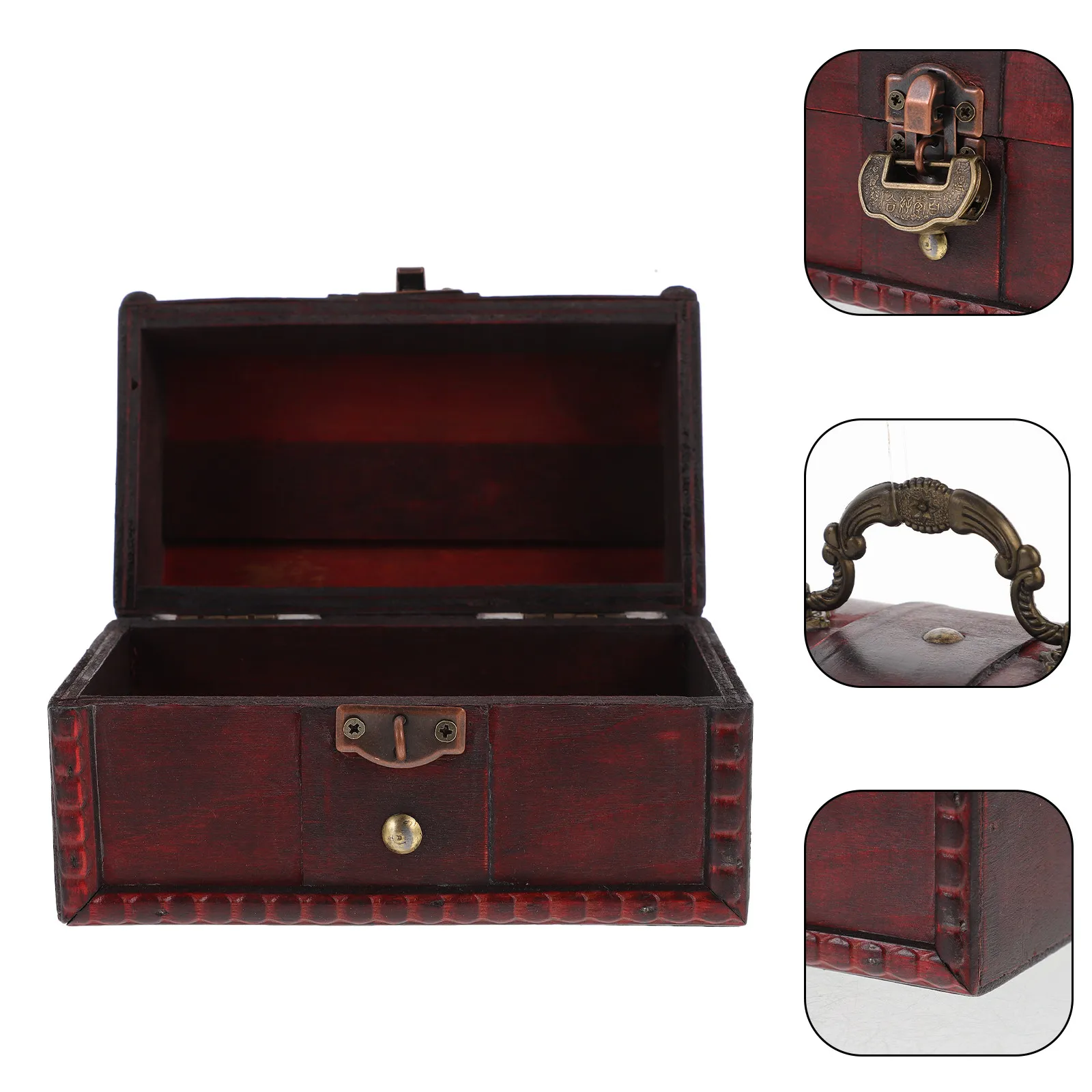 Vintage Jewelry Box Wooden Storage Case With Lock For Necklace Ring Earring Organizer Trinket Box Keepsake Container Desktop
Vintage Jewelry Box Wooden Storage Case With Lock For Necklace Ring Earring Organizer Trinket Box Keepsake Container Desktop