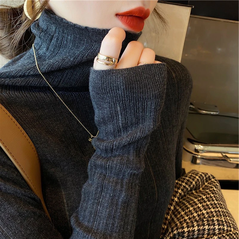 Autumn and Winter New Stacked High Neck Thin Inner Knitted Bottom Women Sweater Wool Solid Slim Fit Soft Lady Tops Jumper 31252
Autumn and Winter New Stacked High Neck Thin Inner Knitted Bottom Women Sweater Wool Solid Slim Fit Soft Lady Tops Jumper 31252