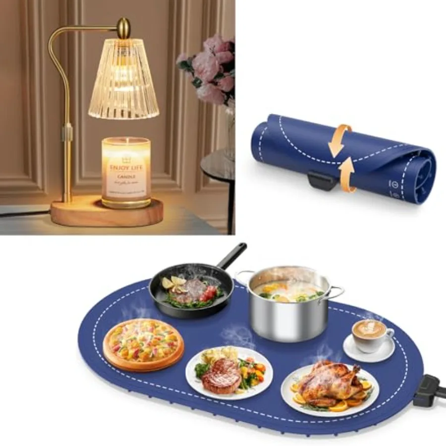 Candle Warmer Lamp with Timer Dimmer Adjustable Height and 10S Fast Heating Warming Mat for Food
Candle Warmer Lamp with Timer Dimmer Adjustable Height and 10S Fast Heating Warming Mat for Food