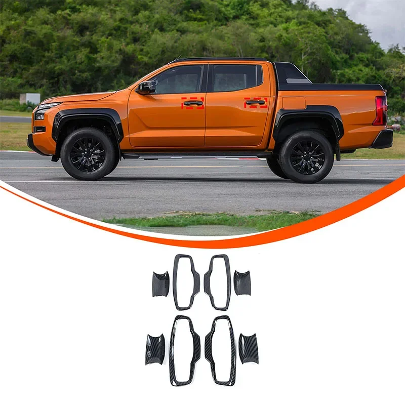 For Mitsubishi L200 2024+ Car Exterior Door Bowl Decorative Sticker ABS Carbon Fiber Pattern Exterior Accessories 8 Pcs
For Mitsubishi L200 2024+ Car Exterior Door Bowl Decorative Sticker ABS Carbon Fiber Pattern Exterior Accessories 8 Pcs