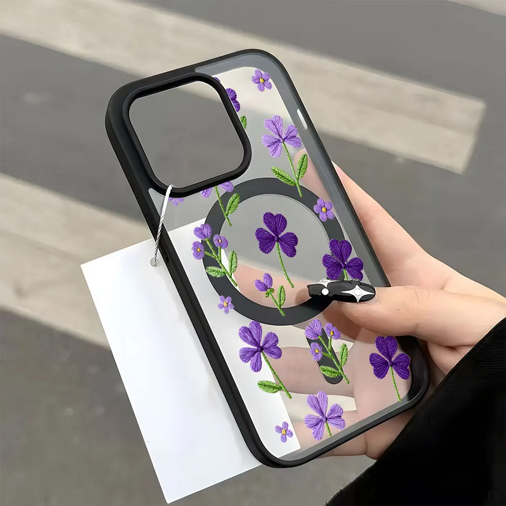 Elegant Purple Flower Pattern For Magnetic Phone Case For iPhone 17 16 Pro 11 12 13 14 15 Pro Max Air 14 Plus Transparent Cover
Elegant Purple Flower Pattern For Magnetic Phone Case For iPhone 17 16 Pro 11 12 13 14 15 Pro Max Air 14 Plus Transparent Cover