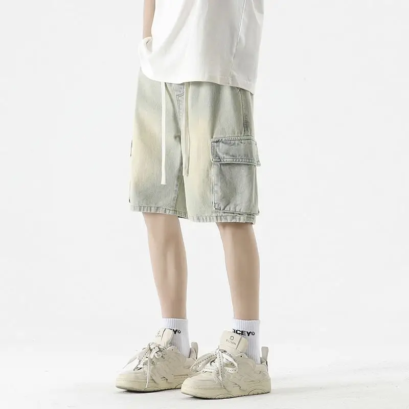 Short Jeans Pants for Men Cargo Loose with Pockets Man Half Denim Shorts Streetwear Harajuku Original Cowboy Korean Fashion Y2k
Short Jeans Pants for Men Cargo Loose with Pockets Man Half Denim Shorts Streetwear Harajuku Original Cowboy Korean Fashion Y2k