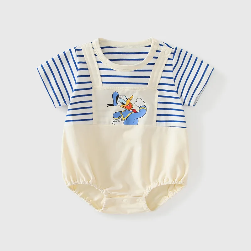 MINISO Donald Duck Summer Baby Boy Stripe Suspender Romper Short Sleeve Cotton Korean Style Newborn Outfit Bodysuits 0-1 years
MINISO Donald Duck Summer Baby Boy Stripe Suspender Romper Short Sleeve Cotton Korean Style Newborn Outfit Bodysuits 0-1 years