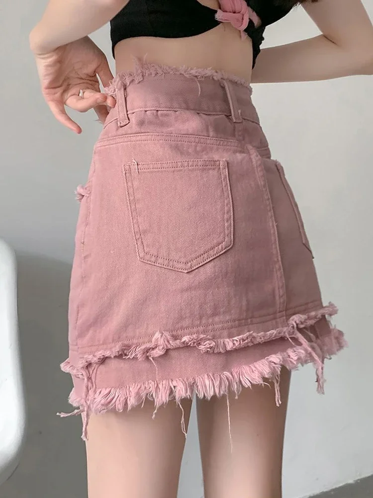 Coquette Mini Short Jeans Skirts for Women Zipper High Waist Wrap Sexy Woman Denim Skirt Cute with Pocket Pink Kawaii Tight V
Coquette Mini Short Jeans Skirts for Women Zipper High Waist Wrap Sexy Woman Denim Skirt Cute with Pocket Pink Kawaii Tight V