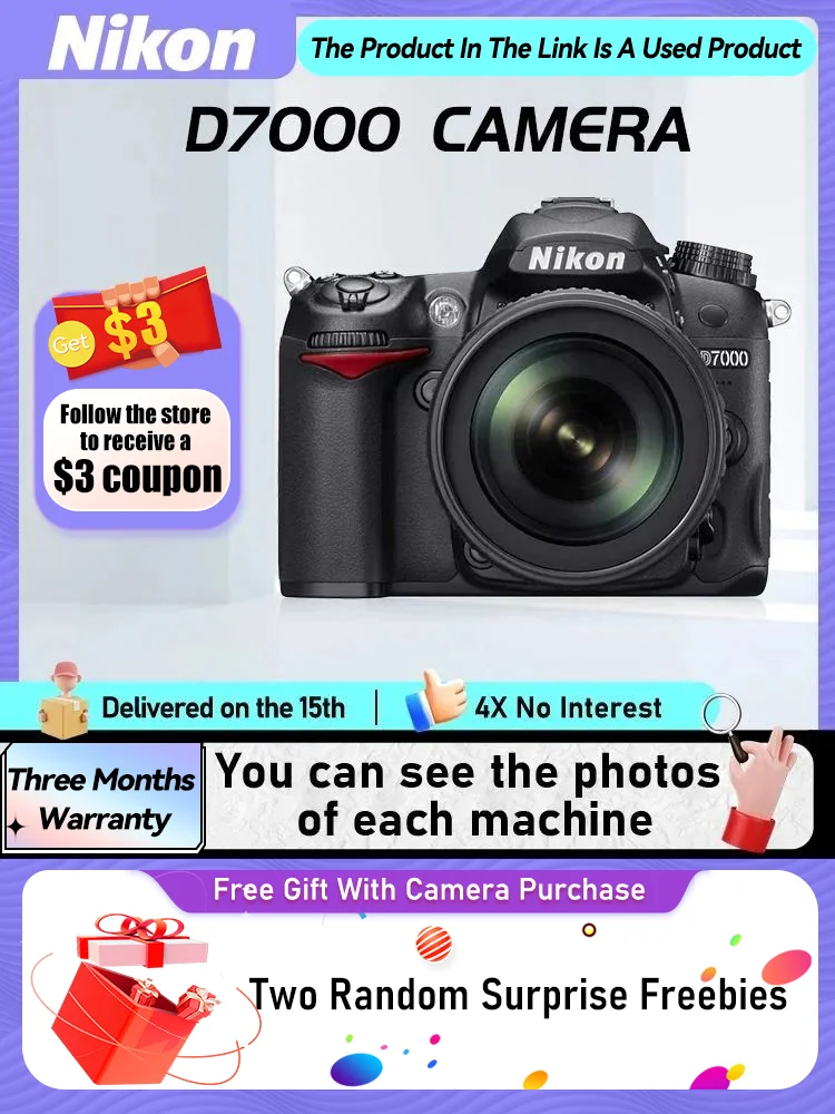 Зеркальная фотокамера Nikon D7000 D7100 7200 D7500 стандартная Цифровая зеркальная фотокамера Профессиональная фотография 1080 МП P фотосессия (б/у)
Зеркальная фотокамера Nikon D7000 D7100 7200 D7500 стандартная Цифровая зеркальная фотокамера Профессиональная фотография 1080 МП P фотосессия (б/у)