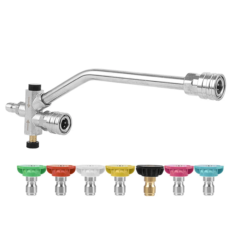 1/4 Quick Connect Pressure Washer Dual Connector Wand Tool Double Tip Attachment For Foam Cannon And Spray Nozzle
1/4 Quick Connect Pressure Washer Dual Connector Wand Tool Double Tip Attachment For Foam Cannon And Spray Nozzle