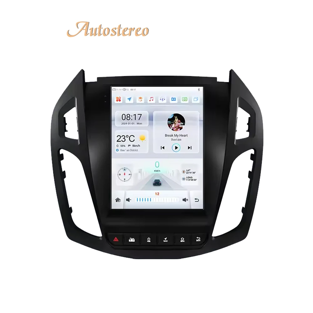 For Transit Tourneo Connect 2013-2018 Android Tesla Style Vertical Screen Car Multimedia Player GPS Navigation Stereo Head Unit