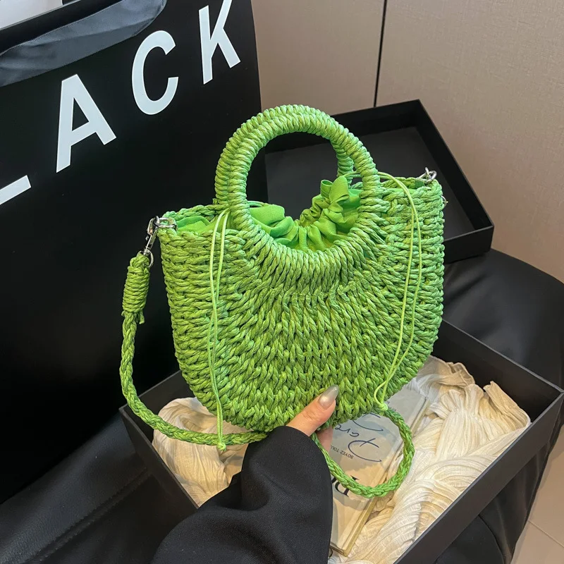 Fashion Large Capacity Women Summer Hollow Out Straw Bag Women Hand-Woven Handbag Drawstring Casual Beach Shoulder Crossbody Bag
Fashion Large Capacity Women Summer Hollow Out Straw Bag Women Hand-Woven Handbag Drawstring Casual Beach Shoulder Crossbody Bag