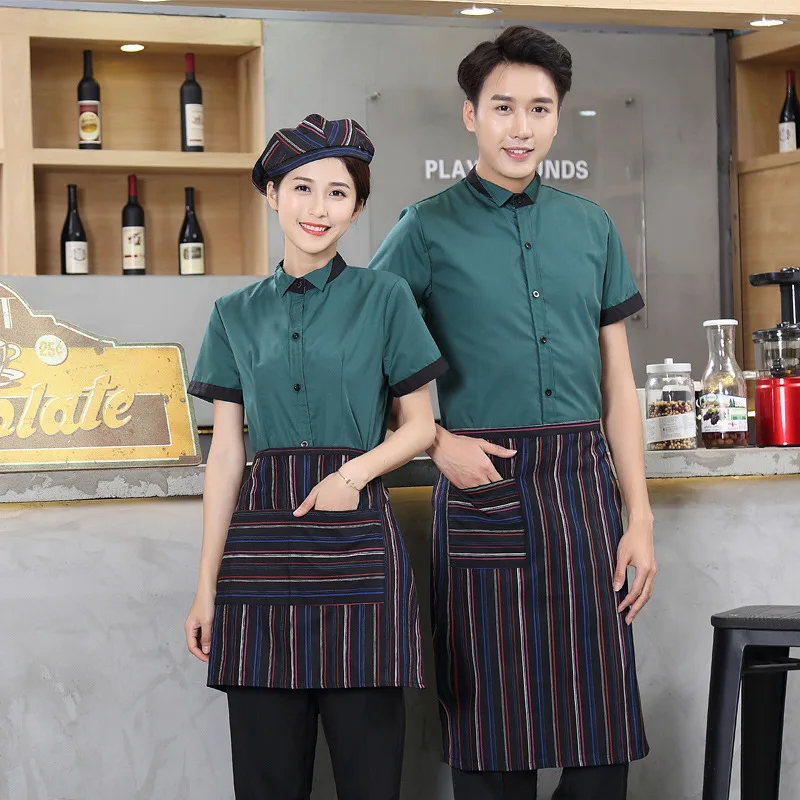 Wholesale Print and Embroidery Catering Waiter Short Sleeve Western Internet Coffee Fast Food Restaurant Overalls Hot
Wholesale Print and Embroidery Catering Waiter Short Sleeve Western Internet Coffee Fast Food Restaurant Overalls Hot