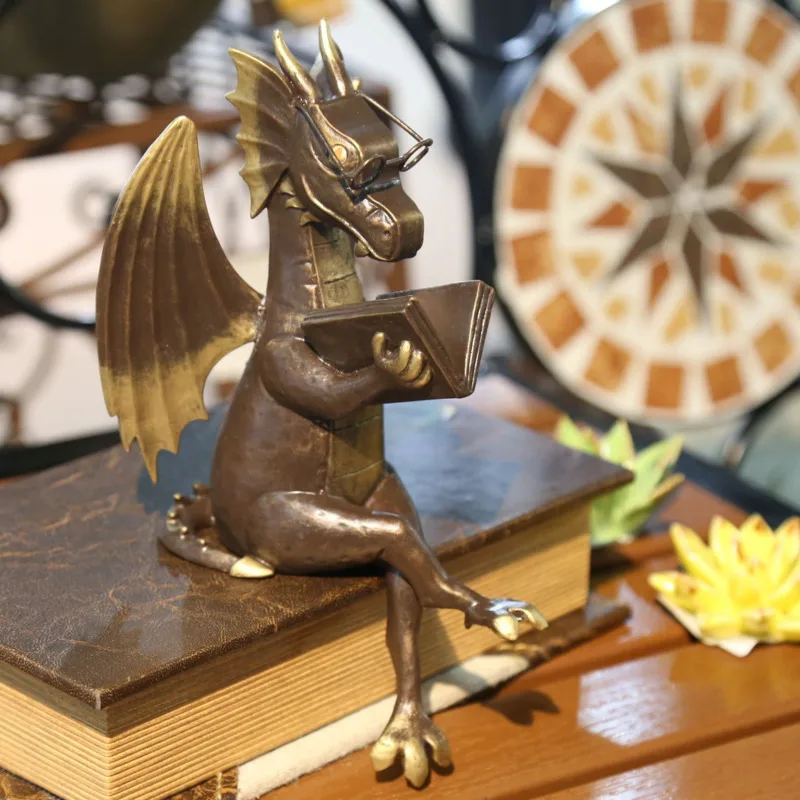 Dragon Reading Book Ornament Statue Garden Animal Sculpture Study Home Desk Decorative Resin Figurines Art Collectible Gifts
Dragon Reading Book Ornament Statue Garden Animal Sculpture Study Home Desk Decorative Resin Figurines Art Collectible Gifts