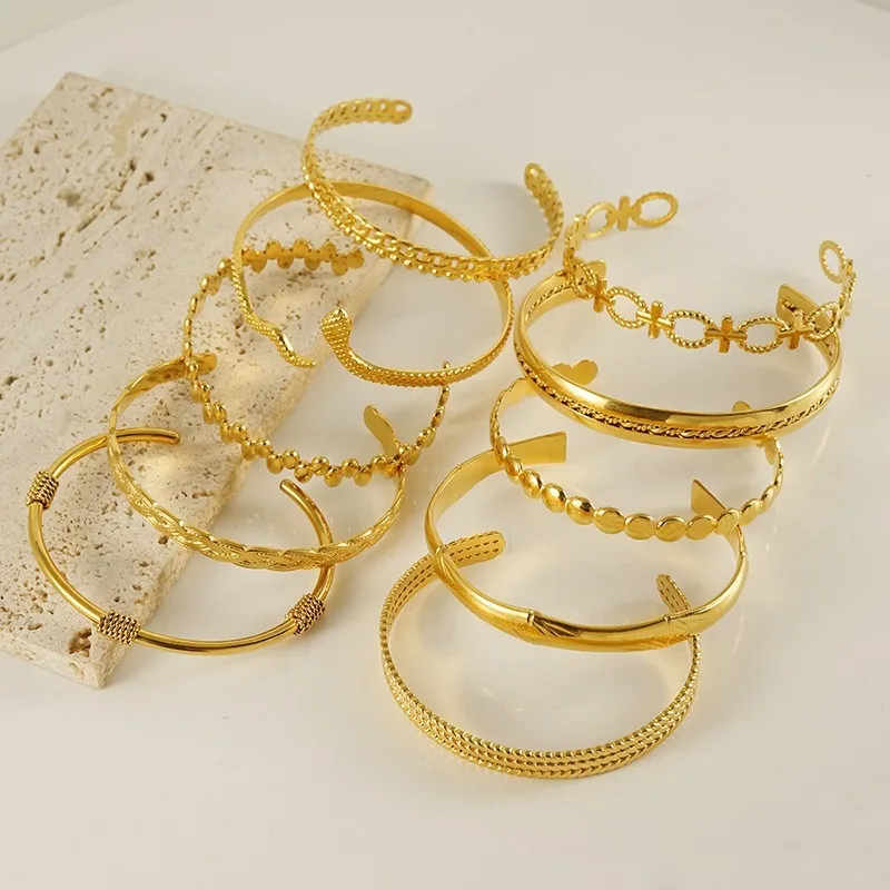 Gold Stainless Steel Bracelet Custom Personalized Trend Bamboo Titanium Steel Bracelet Women's Bracelet
Gold Stainless Steel Bracelet Custom Personalized Trend Bamboo Titanium Steel Bracelet Women's Bracelet