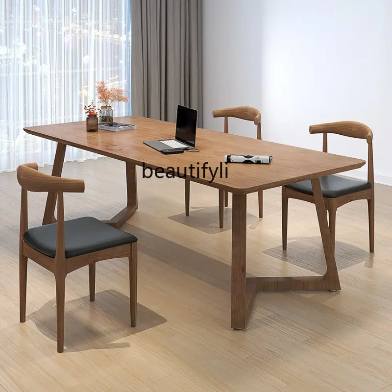 Modern Simple Dining Table Nordic Living Room Desk Desk Double Table Solid Wood Long Table Full Log Workbench
Modern Simple Dining Table Nordic Living Room Desk Desk Double Table Solid Wood Long Table Full Log Workbench