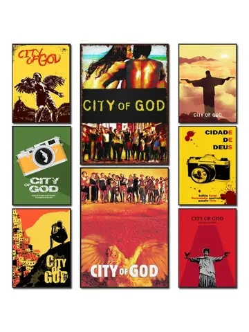 City of God Horror Movie Poster Classic Thriller Film Canvas Painting Wall Art Movie Buff Gift Living Room Office Home Decor