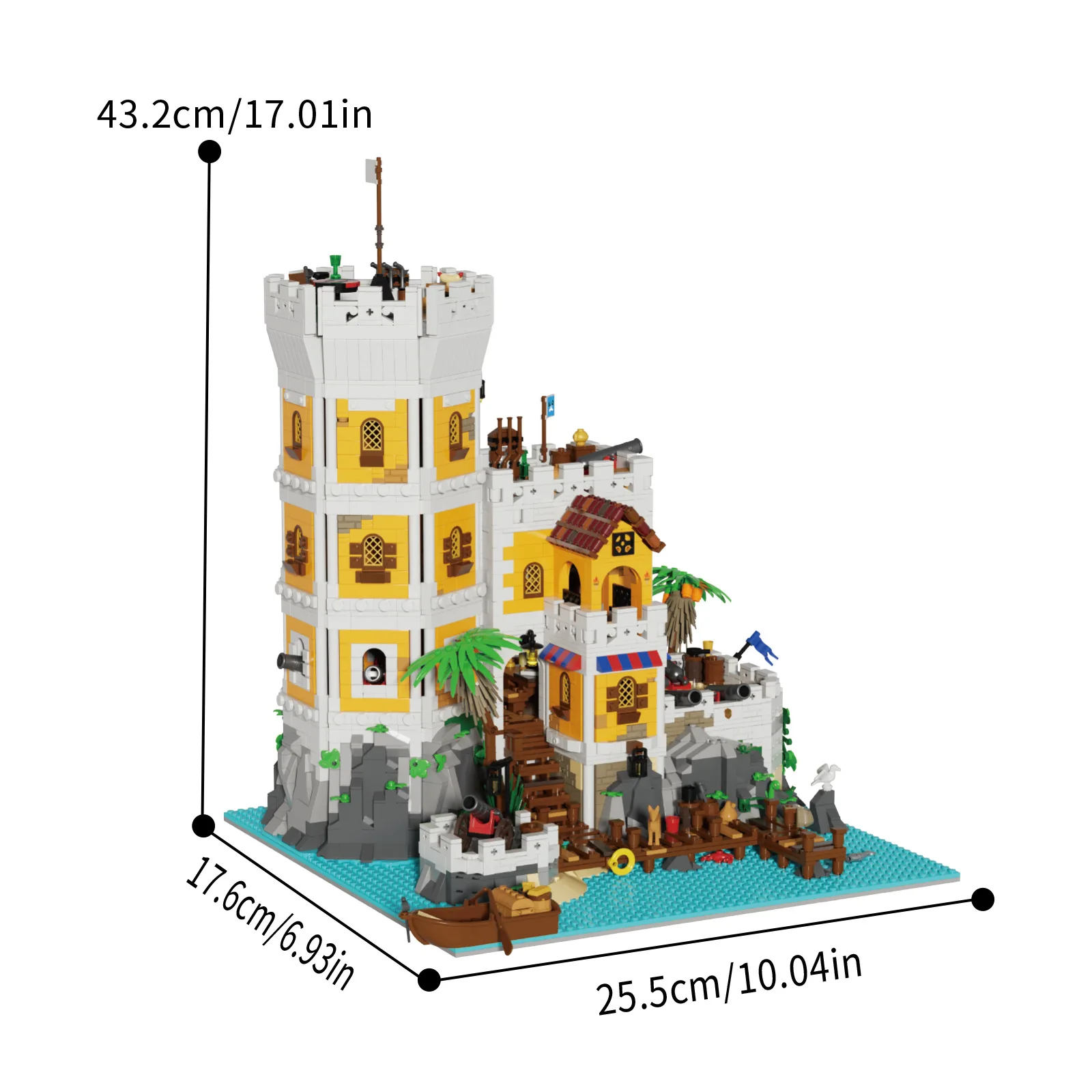 Creative Street View Building Block Maritime Fortress Model City Streetscape Bricks Construction Toys With Light For Gift
Creative Street View Building Block Maritime Fortress Model City Streetscape Bricks Construction Toys With Light For Gift