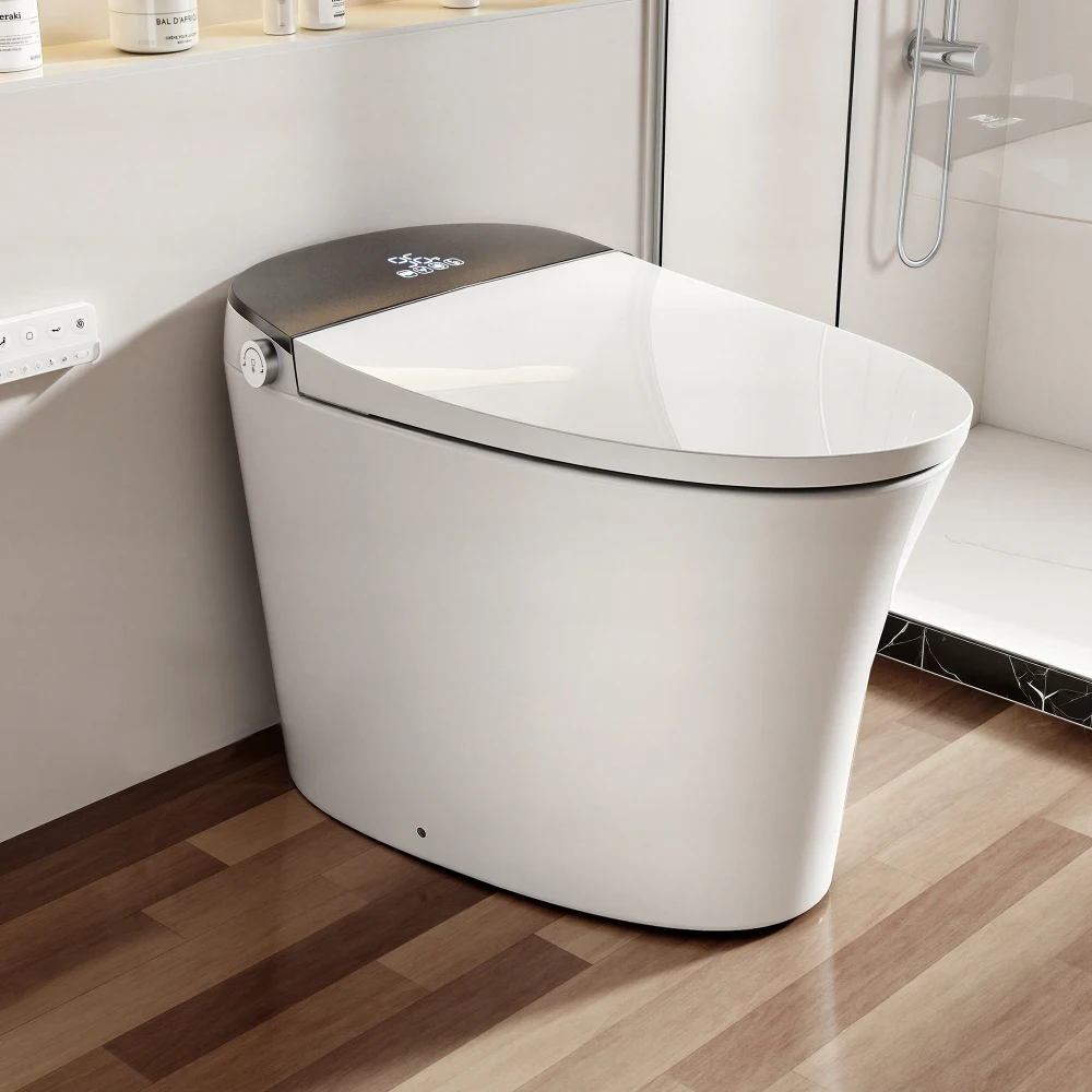 Y Smart Toilet, Heated Seat with Warm Water Sprayer & Dryer, Walk Away Auto Flush and Close, with Remote Control
Y Smart Toilet, Heated Seat with Warm Water Sprayer & Dryer, Walk Away Auto Flush and Close, with Remote Control
