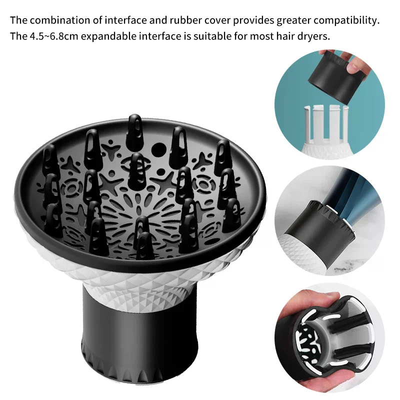 Hair styling tool Heat insulation Anti-scald Professional Universal Hair Dryer Diffuser Curly Wavy Blow Attachment
Hair styling tool Heat insulation Anti-scald Professional Universal Hair Dryer Diffuser Curly Wavy Blow Attachment