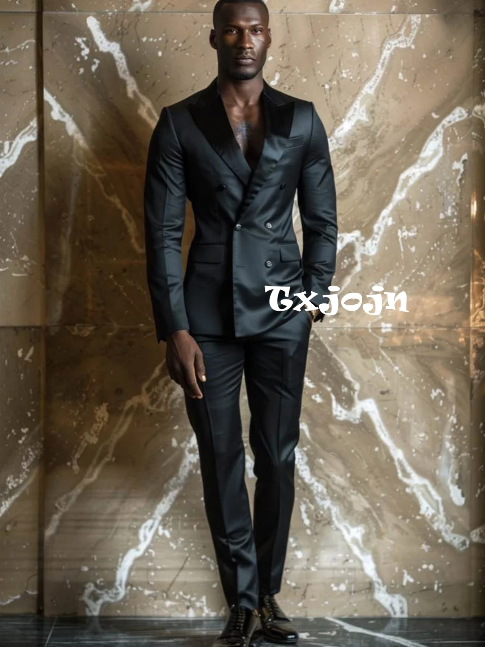 Black Men's Double Breasted Suit Set 2 Pieces Dancing Wear Fashionable Man Slim Fit Suits Banquet Outfit Classic Elegant Tuxedo
Black Men's Double Breasted Suit Set 2 Pieces Dancing Wear Fashionable Man Slim Fit Suits Banquet Outfit Classic Elegant Tuxedo