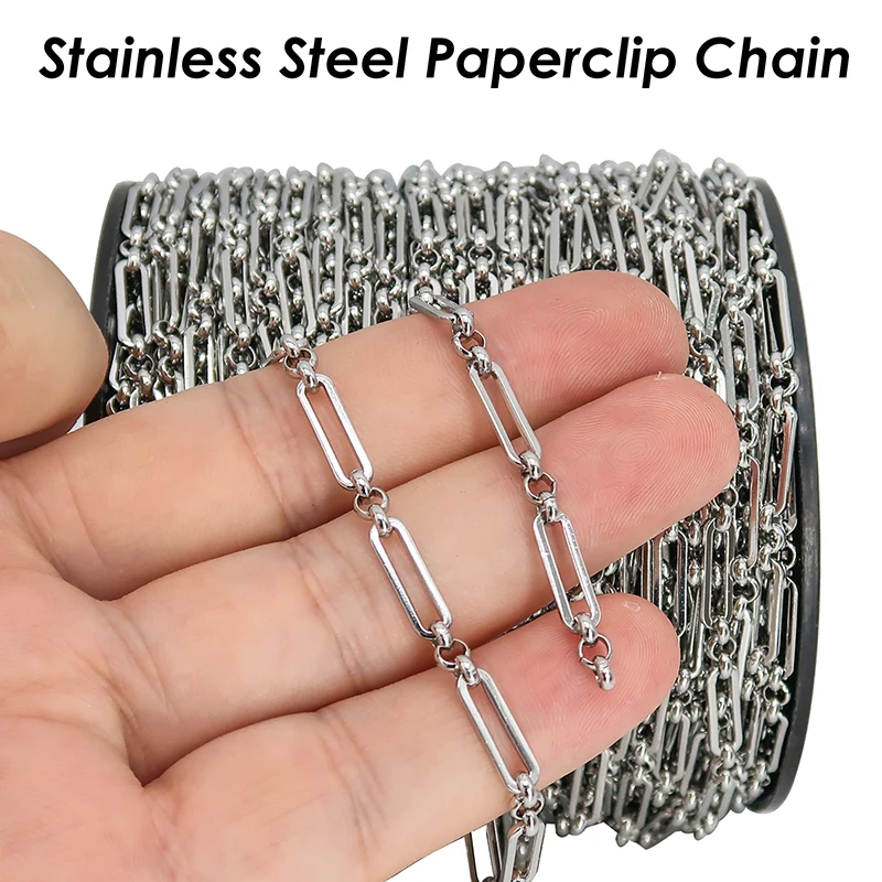 10 Feet - Paperclip Chain Bulk Stainless Steel Chain Gold Color Paper Clip Chain for Jewelry Necklace or Bracelet Making
10 Feet - Paperclip Chain Bulk Stainless Steel Chain Gold Color Paper Clip Chain for Jewelry Necklace or Bracelet Making