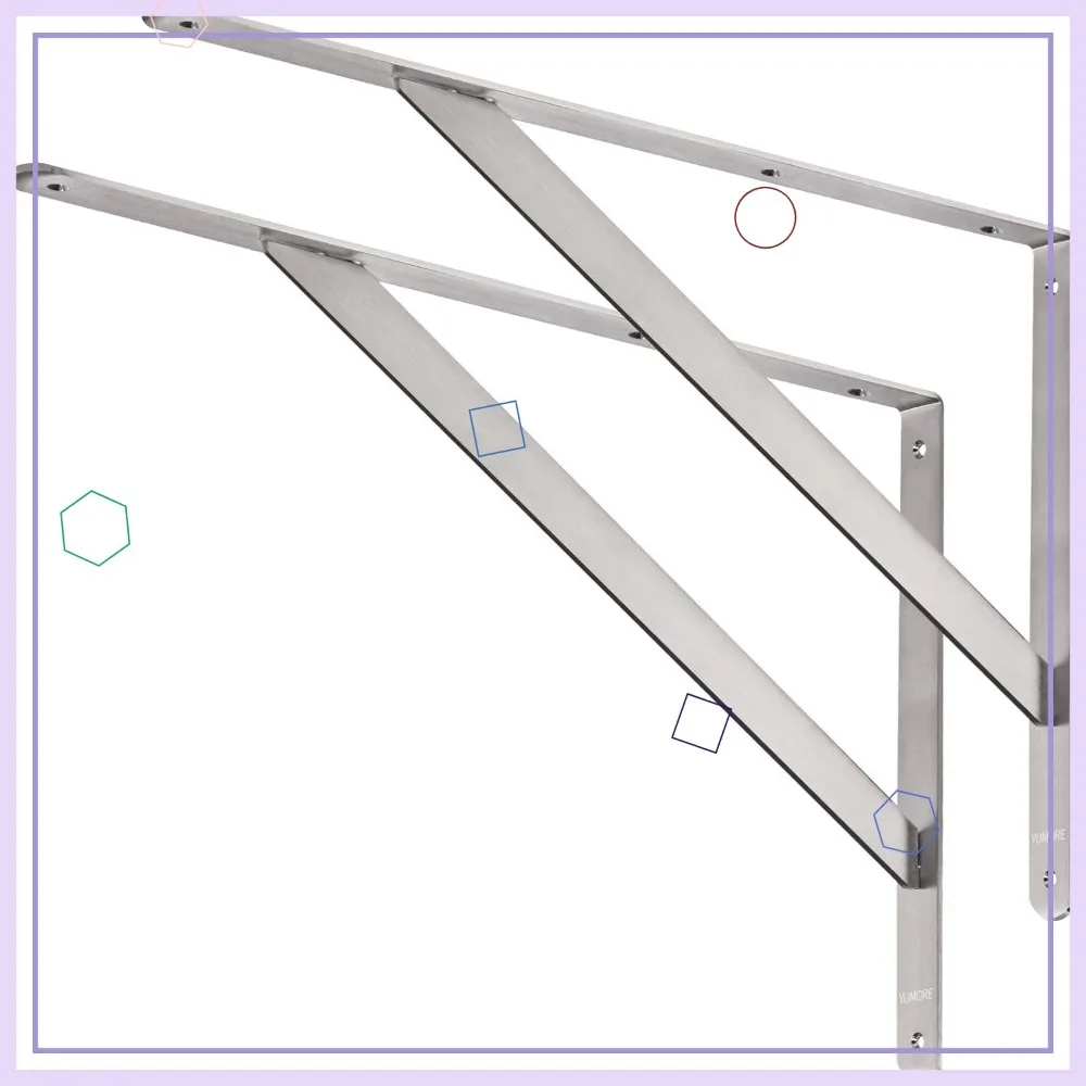 Heavy Duty Shelf Bracket 20", Max Load 550lb, Stainless Steel Solid Support Corner Brace Joint Right Angle L Bracket Pack of 2
Heavy Duty Shelf Bracket 20", Max Load 550lb, Stainless Steel Solid Support Corner Brace Joint Right Angle L Bracket Pack of 2