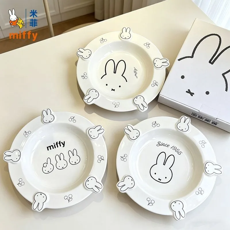 New Kawaii Miffy Cartoon Cute Rabbit Ceramic Plate for Home Use Simple Disc
New Kawaii Miffy Cartoon Cute Rabbit Ceramic Plate for Home Use Simple Disc