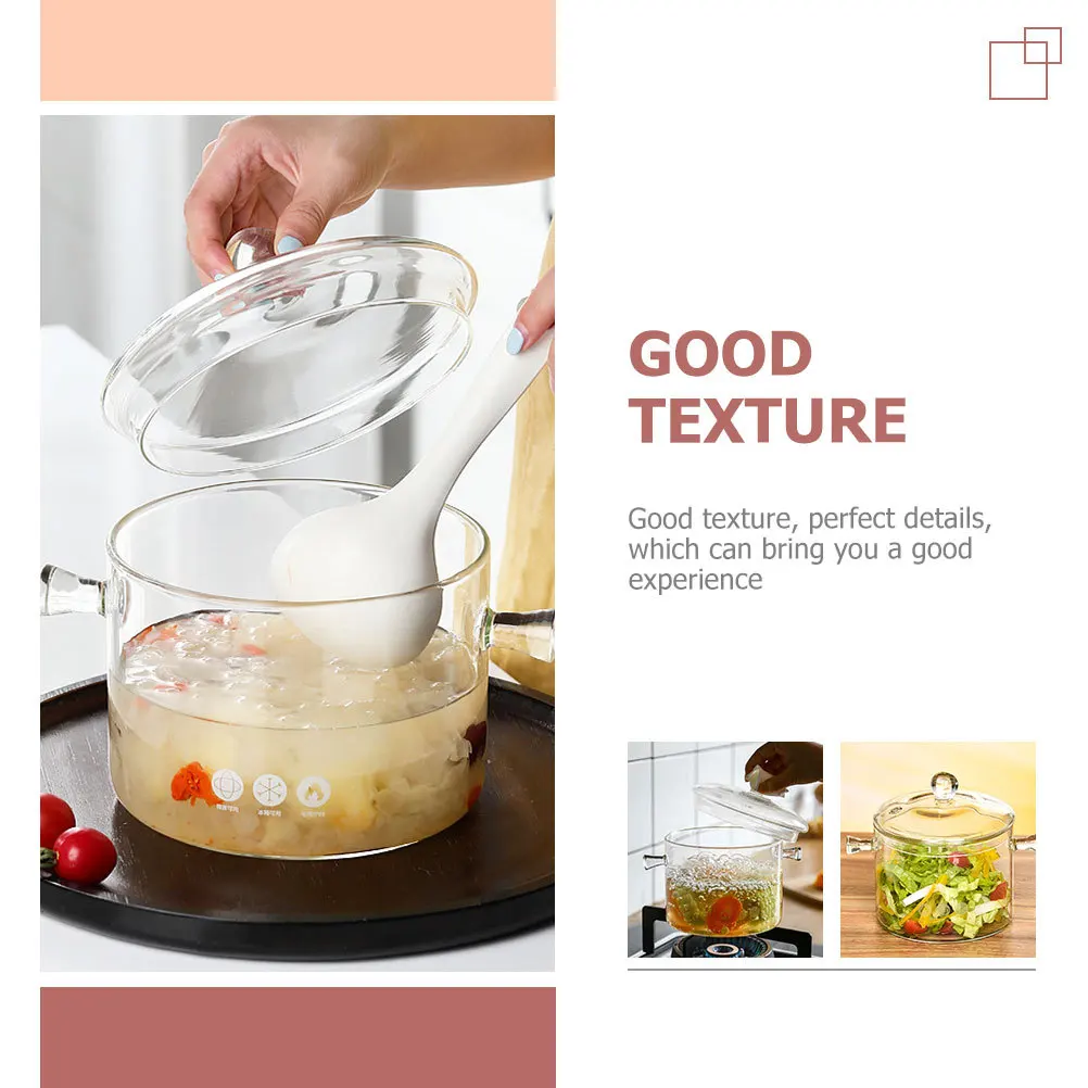Glass Bowl Transparent Heat Resistant Cooking Pot with Lid Ergonomic Handle for Stove Soup Stew Pot Kitchen Noodle Food Cookware
Glass Bowl Transparent Heat Resistant Cooking Pot with Lid Ergonomic Handle for Stove Soup Stew Pot Kitchen Noodle Food Cookware