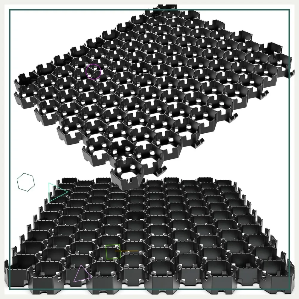 Permeable HexPave System - Grass & Gravel Pavers, 100% Recycled Plastic, 27,000 lbs Capacity, 1" Depth, 65 sq ft/22 Units
Permeable HexPave System - Grass & Gravel Pavers, 100% Recycled Plastic, 27,000 lbs Capacity, 1" Depth, 65 sq ft/22 Units