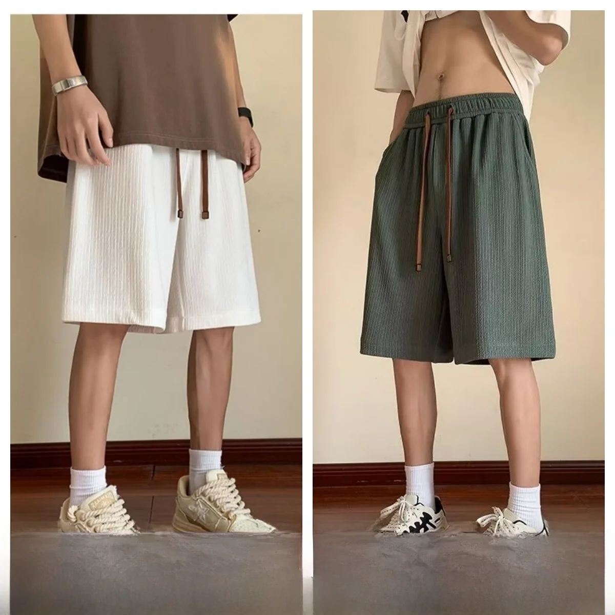 Мужские летние дышащие тонкие брюки-капри из ледяного шелка, быстросохнущие, свободного прямого кроя, для спорта и повседневной носки
Мужские летние дышащие тонкие брюки-капри из ледяного шелка, быстросохнущие, свободного прямого кроя, для спорта и повседневной носки