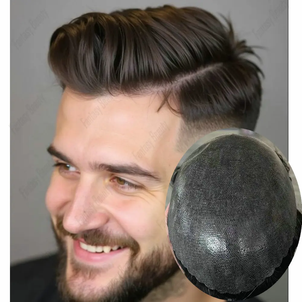 Darkest Brown Men's Wig Cheapest Toupee Natural Human Hair Undetectable Durable Full Skin PU Grey Black Mix Capillary Prosthesis
Darkest Brown Men's Wig Cheapest Toupee Natural Human Hair Undetectable Durable Full Skin PU Grey Black Mix Capillary Prosthesis