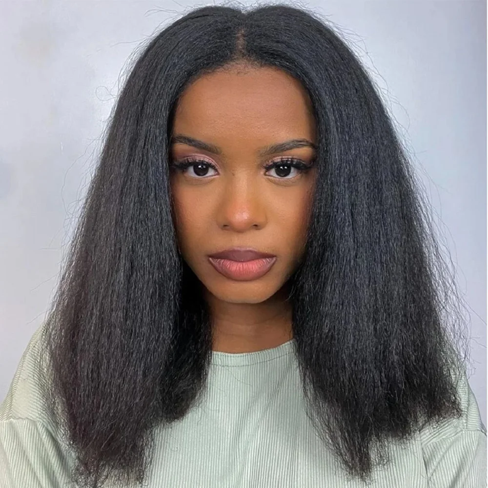 6x4 Yaki Wig With Baby Hair Around Natural Hair Line 100% Human Hair Wigs Pre Plucked Bleached Knots For Women Glueless Wigs
6x4 Yaki Wig With Baby Hair Around Natural Hair Line 100% Human Hair Wigs Pre Plucked Bleached Knots For Women Glueless Wigs