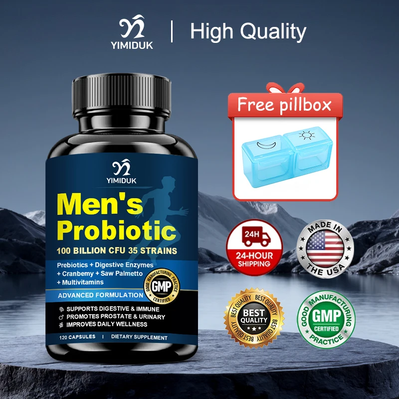 Pure Men's Probiotic Capsules, with Digestive Enzymes, Support Improves Digestion, Nutrient Absorption & Overall Wellness, Vegan
Pure Men's Probiotic Capsules, with Digestive Enzymes, Support Improves Digestion, Nutrient Absorption & Overall Wellness, Vegan