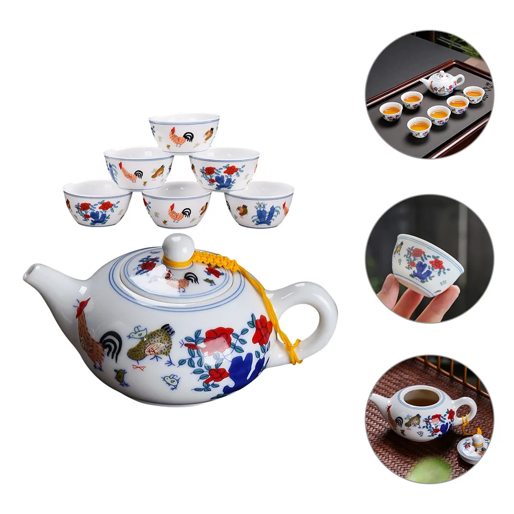 1Set Ceramic Tea Pot Set with Teacups Vintage Style Large Capacity Stovetop Kettle for Home Family Gathering Afternoon Tea
1Set Ceramic Tea Pot Set with Teacups Vintage Style Large Capacity Stovetop Kettle for Home Family Gathering Afternoon Tea