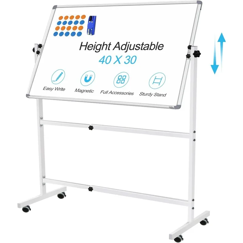 Dry Erase with Stand 40"x30", Mobile White Board with Stands Height Adjustable Rolling Whiteboards on Wheels Portabl
Dry Erase with Stand 40"x30", Mobile White Board with Stands Height Adjustable Rolling Whiteboards on Wheels Portabl