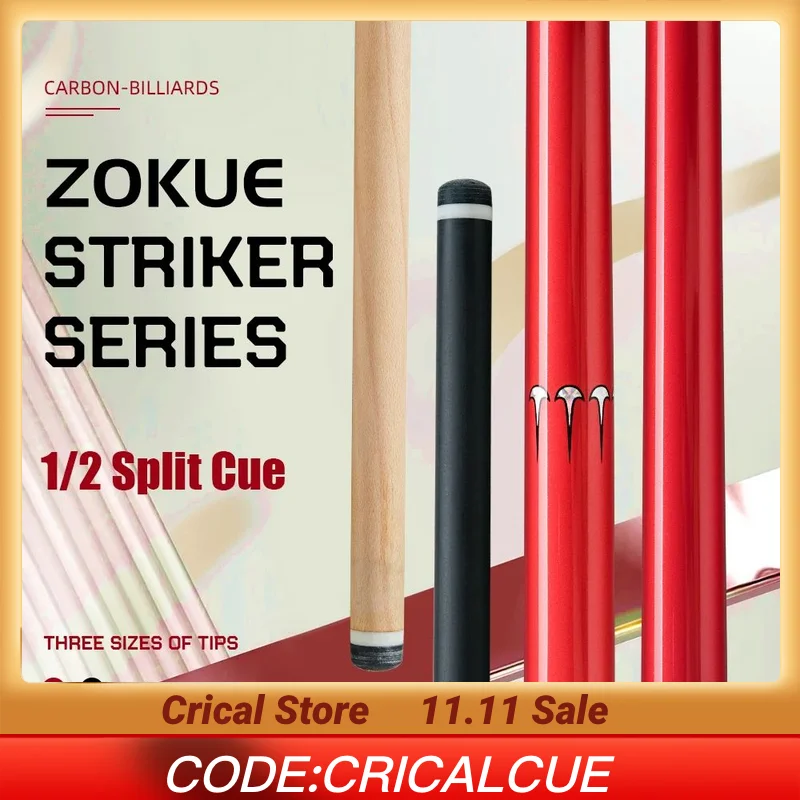 ZOKUE Carbon Fiber Pool Cue Stick with Low Deflection Full Carbon Technology 1/2 Split Billiards Pool Stick Set
ZOKUE Carbon Fiber Pool Cue Stick with Low Deflection Full Carbon Technology 1/2 Split Billiards Pool Stick Set