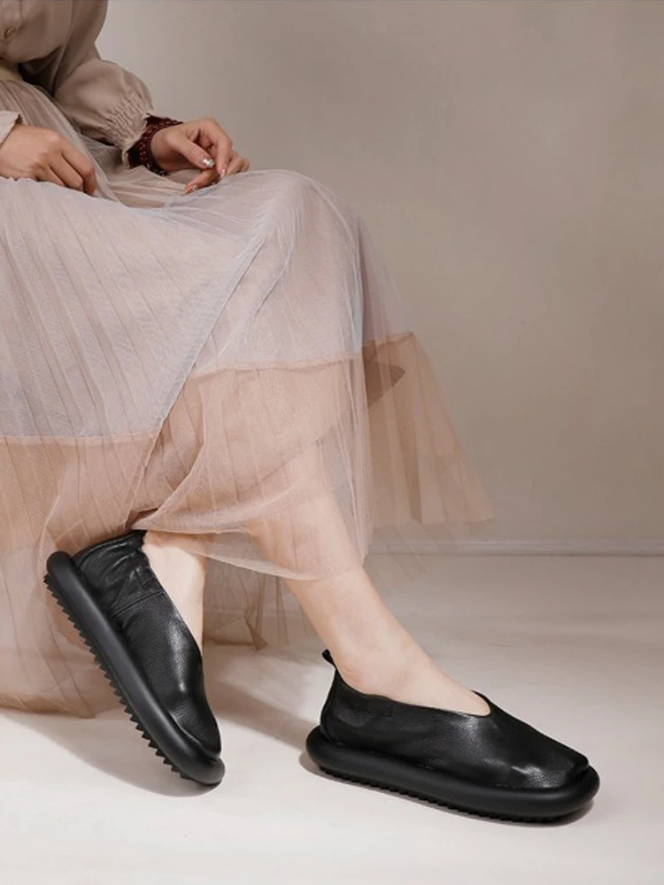 Birkuir Genuine Leather Square Toe Flat Platform Women Flats Shoes Retro Thick Heel Loafers Luxury Slip On Ladies Platform Shoes
Birkuir Genuine Leather Square Toe Flat Platform Women Flats Shoes Retro Thick Heel Loafers Luxury Slip On Ladies Platform Shoes