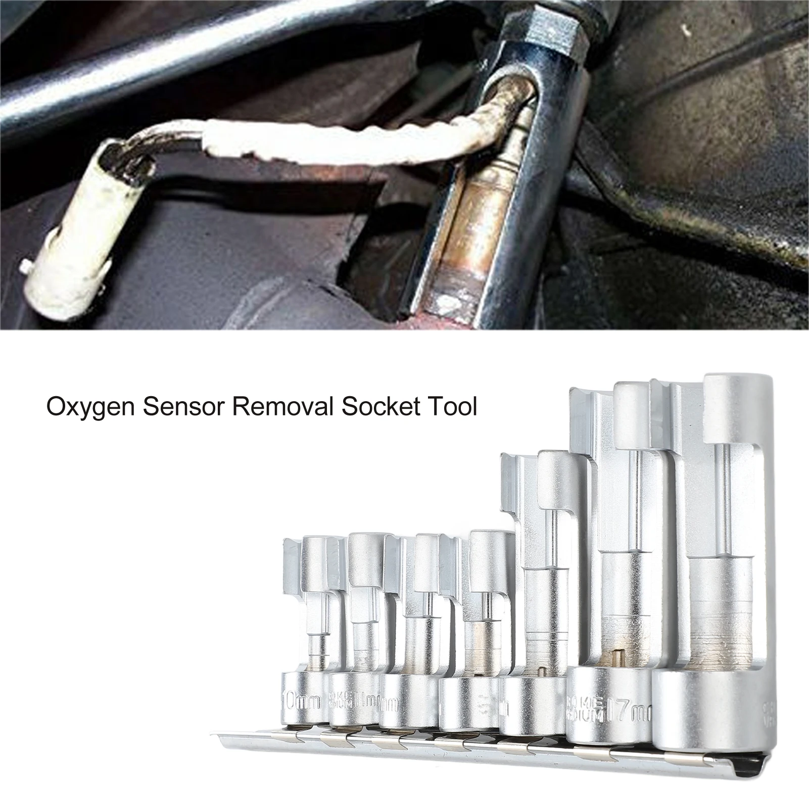 7 Pcs Oxygen Sensor Removal Socket Tool Chromium Alloy Oil Injector O2 Sensor Wrench Removal Tool Set for Vehicle
7 Pcs Oxygen Sensor Removal Socket Tool Chromium Alloy Oil Injector O2 Sensor Wrench Removal Tool Set for Vehicle