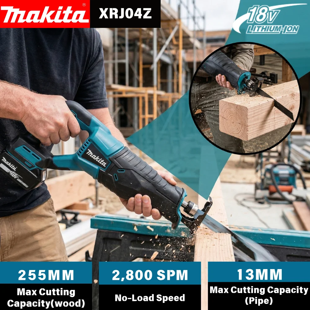 Makita Brushless Recip Saw, Cordless Power Tool Cuts Wood/Metal/Plastic, Portable with 4 Blades, for 20V Battery, Tool Only
Makita Brushless Recip Saw, Cordless Power Tool Cuts Wood/Metal/Plastic, Portable with 4 Blades, for 20V Battery, Tool Only