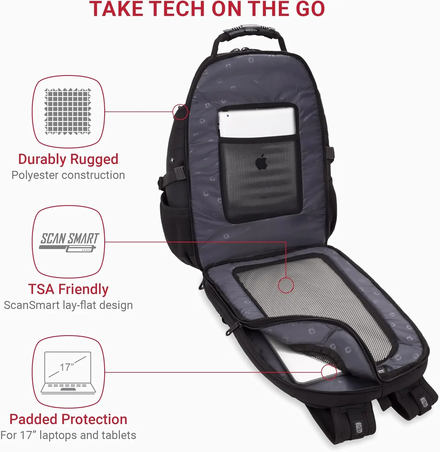 1900 TSA 17 Laptop Backpack, Black/Black, 19-Inch
1900 TSA 17 Laptop Backpack, Black/Black, 19-Inch