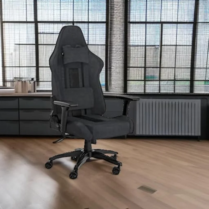 Gray Black Fabric Gaming Chair – Breathable, Ergonomic Lumbar Support, Removable Foam Headrest, Height & Armrest Adjustab
Gray Black Fabric Gaming Chair – Breathable, Ergonomic Lumbar Support, Removable Foam Headrest, Height & Armrest Adjustab