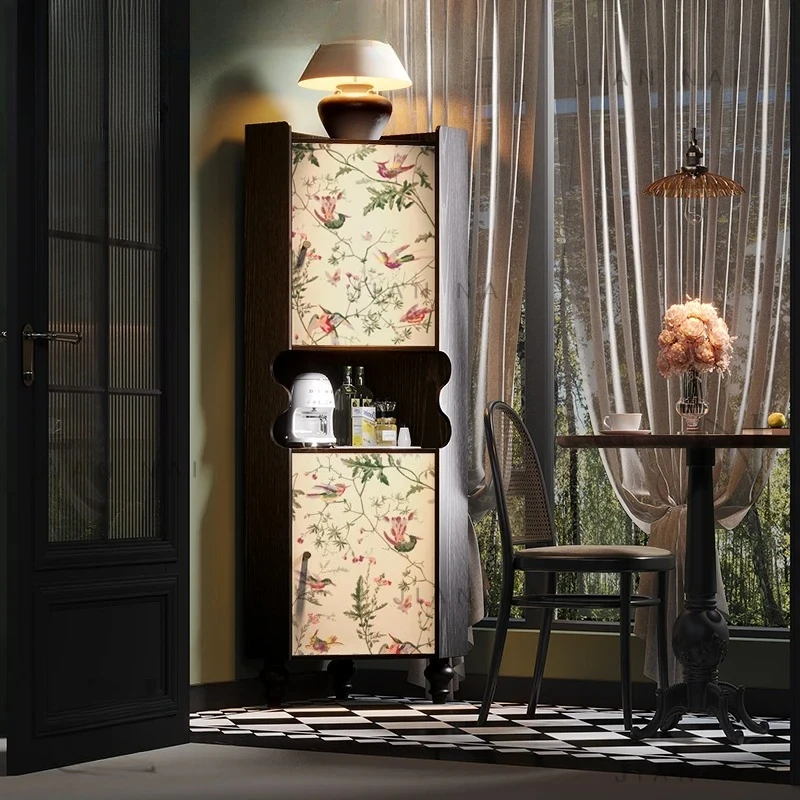 French retro solid wood triangular cabinet storage corner cabinet flower and bird 90 degrees restaurant
French retro solid wood triangular cabinet storage corner cabinet flower and bird 90 degrees restaurant