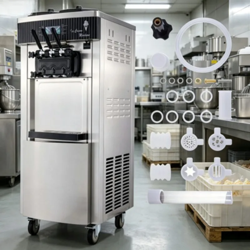 Stainless Steel Ice Cream Machine 3 Flavors Soft Serve Maker Commercial Frozen Yogurt Equipment for Restaurant
Stainless Steel Ice Cream Machine 3 Flavors Soft Serve Maker Commercial Frozen Yogurt Equipment for Restaurant