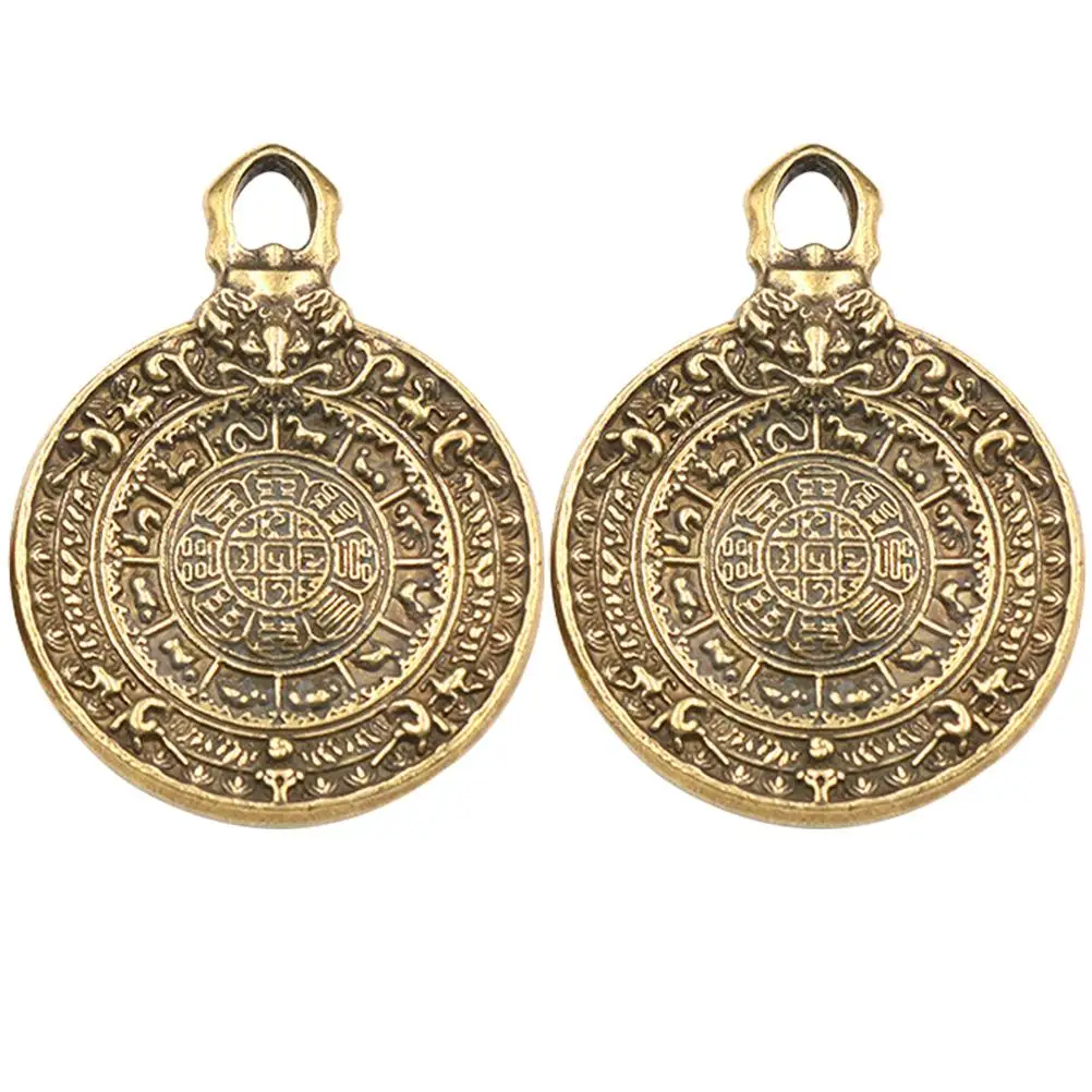 2Pcs Brass Feng Hanging Bagua Brass Bagua Pendant Craft Shui Decor Chinese Hanging Craft Keychain Charm Jewelry DIY
2Pcs Brass Feng Hanging Bagua Brass Bagua Pendant Craft Shui Decor Chinese Hanging Craft Keychain Charm Jewelry DIY