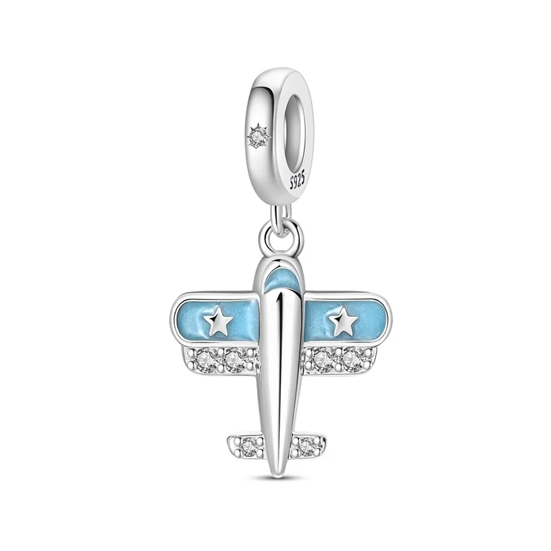 Original 925 Sterling Silver Blue Airplane Pendant Fit 3mm Original Bracelet DIY Women Exquisite Travel Anniversary Jewelry Gift
Original 925 Sterling Silver Blue Airplane Pendant Fit 3mm Original Bracelet DIY Women Exquisite Travel Anniversary Jewelry Gift