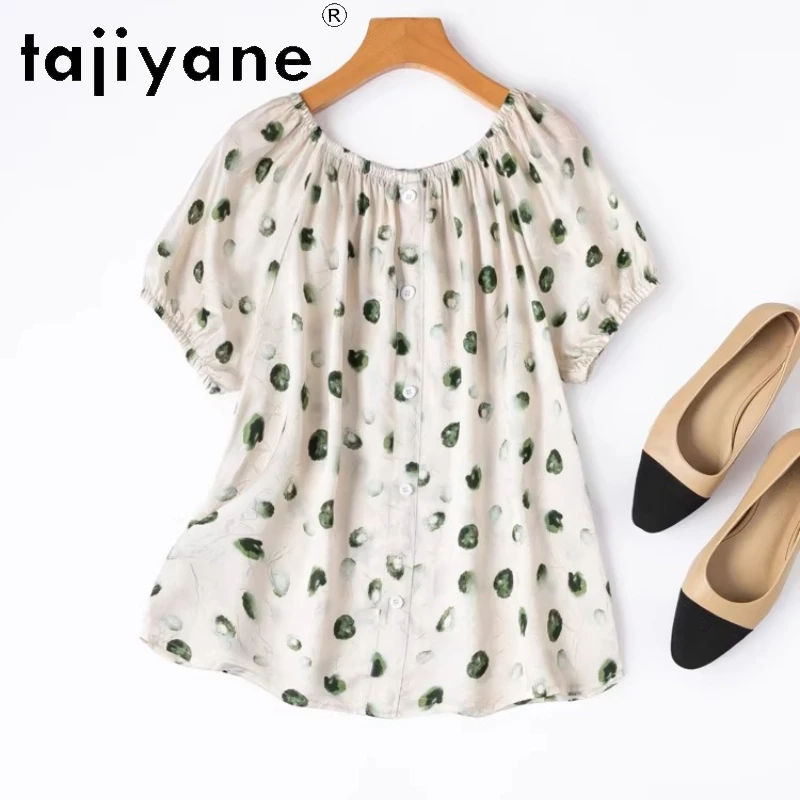 TAJIYANE 21MM 100% Real mulberry silk Shirt Women Jacquard Satin Short Sleeve Blouse Summer Tops for Woman Clothes 2026 Рубашка
TAJIYANE 21MM 100% Real mulberry silk Shirt Women Jacquard Satin Short Sleeve Blouse Summer Tops for Woman Clothes 2026 Рубашка