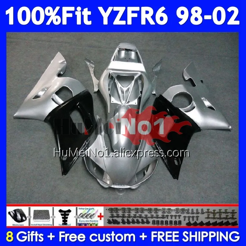 OEM кузов для YAMAHA YZF-R6 YZF R6 серебристый черный R 6 YZF600 355No9 YZFR6 98 99 00 01 02 YZF-600 1998 1999 2000 2001 2002 Обтекатель
OEM кузов для YAMAHA YZF-R6 YZF R6 серебристый черный R 6 YZF600 355No9 YZFR6 98 99 00 01 02 YZF-600 1998 1999 2000 2001 2002 Обтекатель