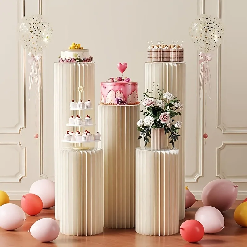 Folding Paper Roman Column for Wedding & Party Decor, DIY Dessert Cake Table Stand, Pedestal Columns Display Ornaments.
Folding Paper Roman Column for Wedding & Party Decor, DIY Dessert Cake Table Stand, Pedestal Columns Display Ornaments.