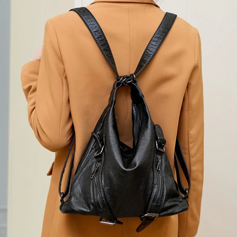 Vintage Washed Motorcycle Backpack for Women 2-in-1 Shoulder Crossbody Bag Hot Girl Casual Distressed Rucksack Сумка Женская Y2K
Vintage Washed Motorcycle Backpack for Women 2-in-1 Shoulder Crossbody Bag Hot Girl Casual Distressed Rucksack Сумка Женская Y2K