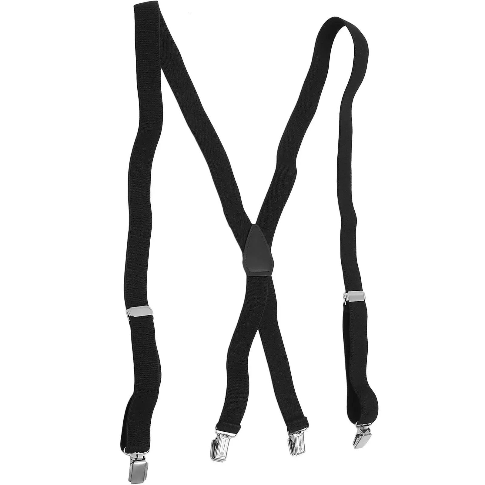 Elastic Suspenders Black Color 2 5CM Width X Back Design 4 Clips Adjustable Pants Suspender For Men Women Durable Material
Elastic Suspenders Black Color 2 5CM Width X Back Design 4 Clips Adjustable Pants Suspender For Men Women Durable Material