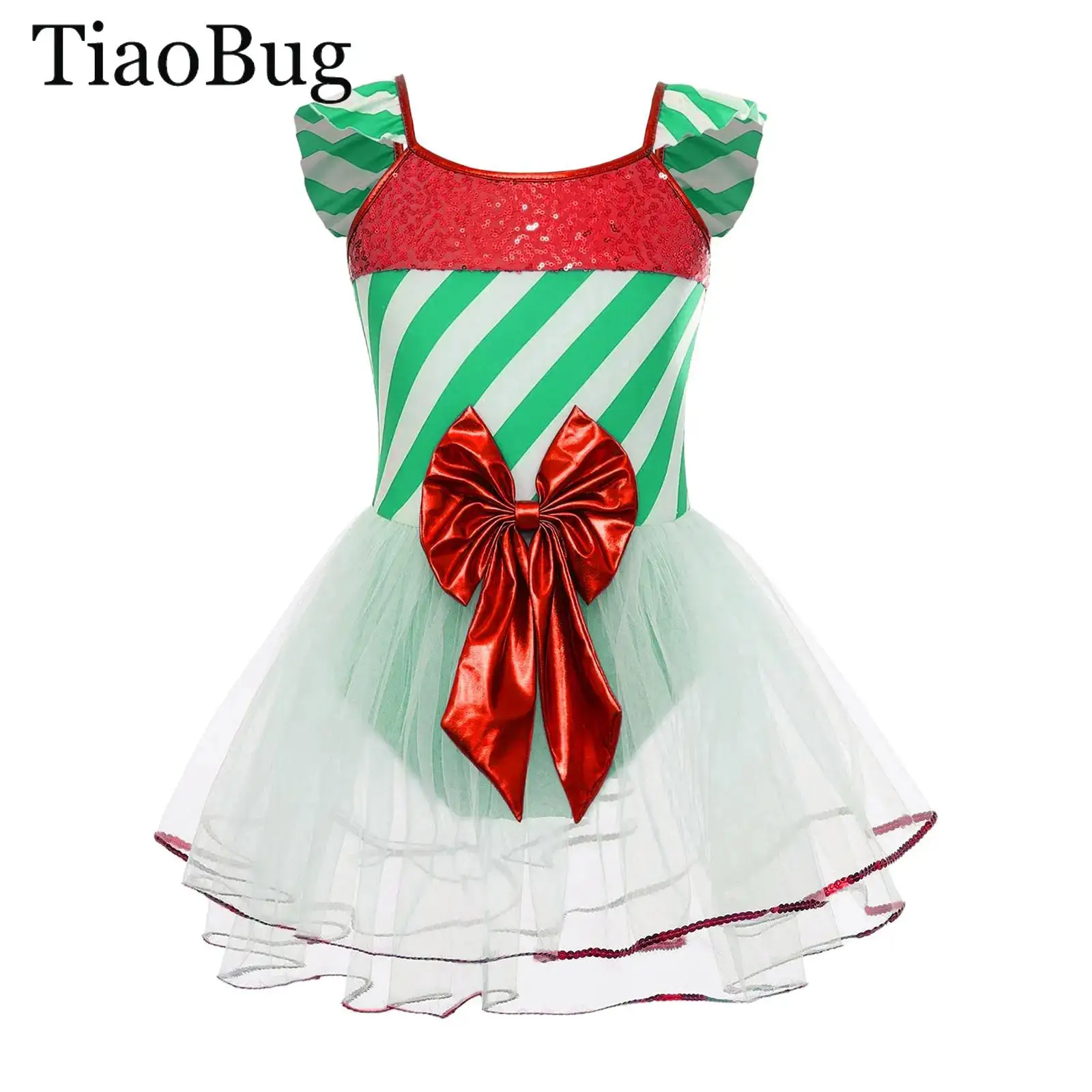 Girls Ballet Tutu Dress Christmas Candy Cane Mesh Sequin Dress New Year Elf Stripes Bow Gymnastic Leotard Princess Dress
Girls Ballet Tutu Dress Christmas Candy Cane Mesh Sequin Dress New Year Elf Stripes Bow Gymnastic Leotard Princess Dress